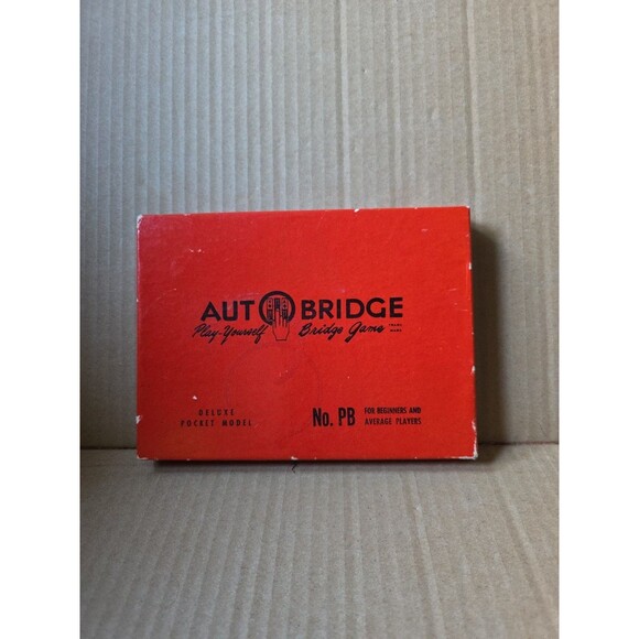 Vintage Autobridge Deluxe Pocket Model No PB Solo Bridge Game with Case Sheets‎ - Picture 6 of 7